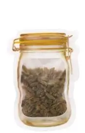 yellow 4pcs 4 шт./партия многоразовые портативные сумки на молнии с баночкой Mason Jar для домашнего хранения герметичные пакеты для хранения пищевых продуктов мешочки для закусок сэндвич Ziplock - Цвет: yellow 4pcs