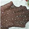 Brown Женские колготки классические ажурные колготки со стразами тонкие женские винтажные чулки с искусственными татуировками колготки женские Чулочные изделия - Цвет: Brown
