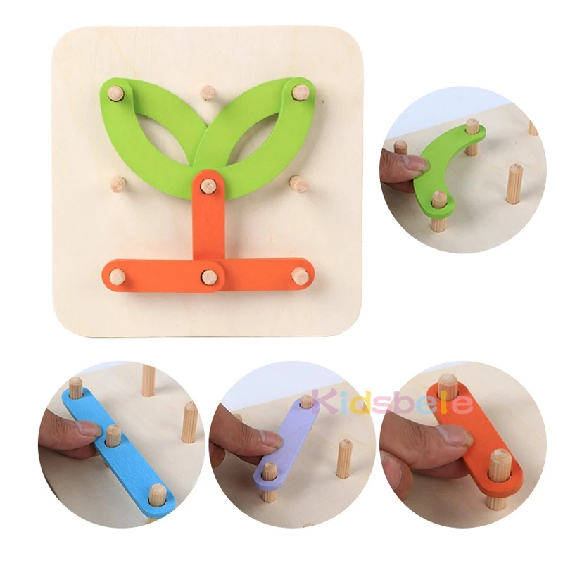 Игрушки Монтессори детские математические игрушки доски для ногтей креативные