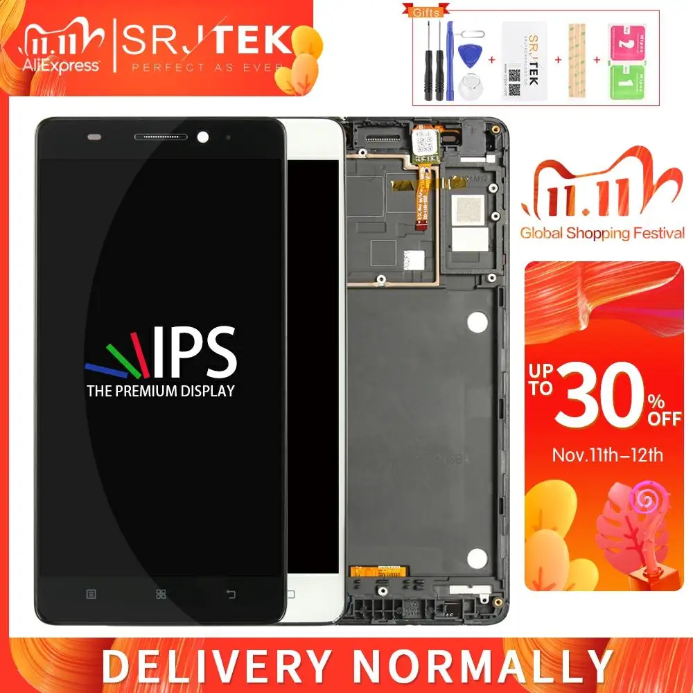Srjtek 100% протестированный для LENOVO A7000 дисплей 1280*720 ЖК сенсорный экран дигитайзер