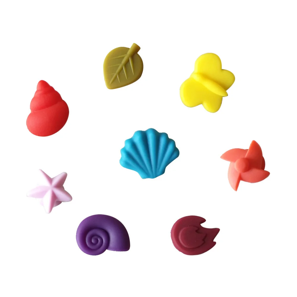 8 шт. силиконовых кейсов Стекло маркер идентификатор Подвески всасывания чашка с