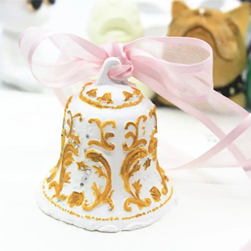 3D Рождественские колокольчики форма Арома гипсовая для свечей украшения Свеча