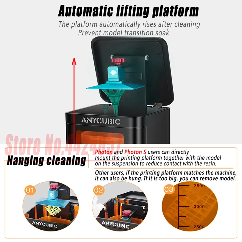 Anycubic uv led отверждающий промывочный аппарат для лечения коробка sla lcd dlp 3d принтер