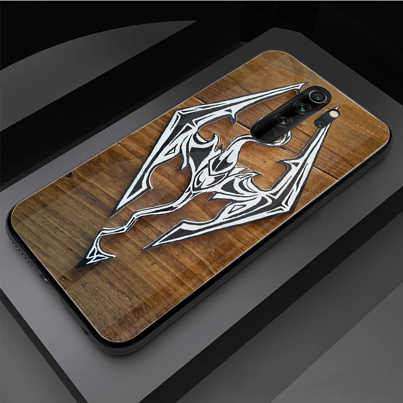 С принтом логотипа Skyrim чехол из закаленного стекла для телефона Red mi 5 плюс 7A 8A 9A 6Pro