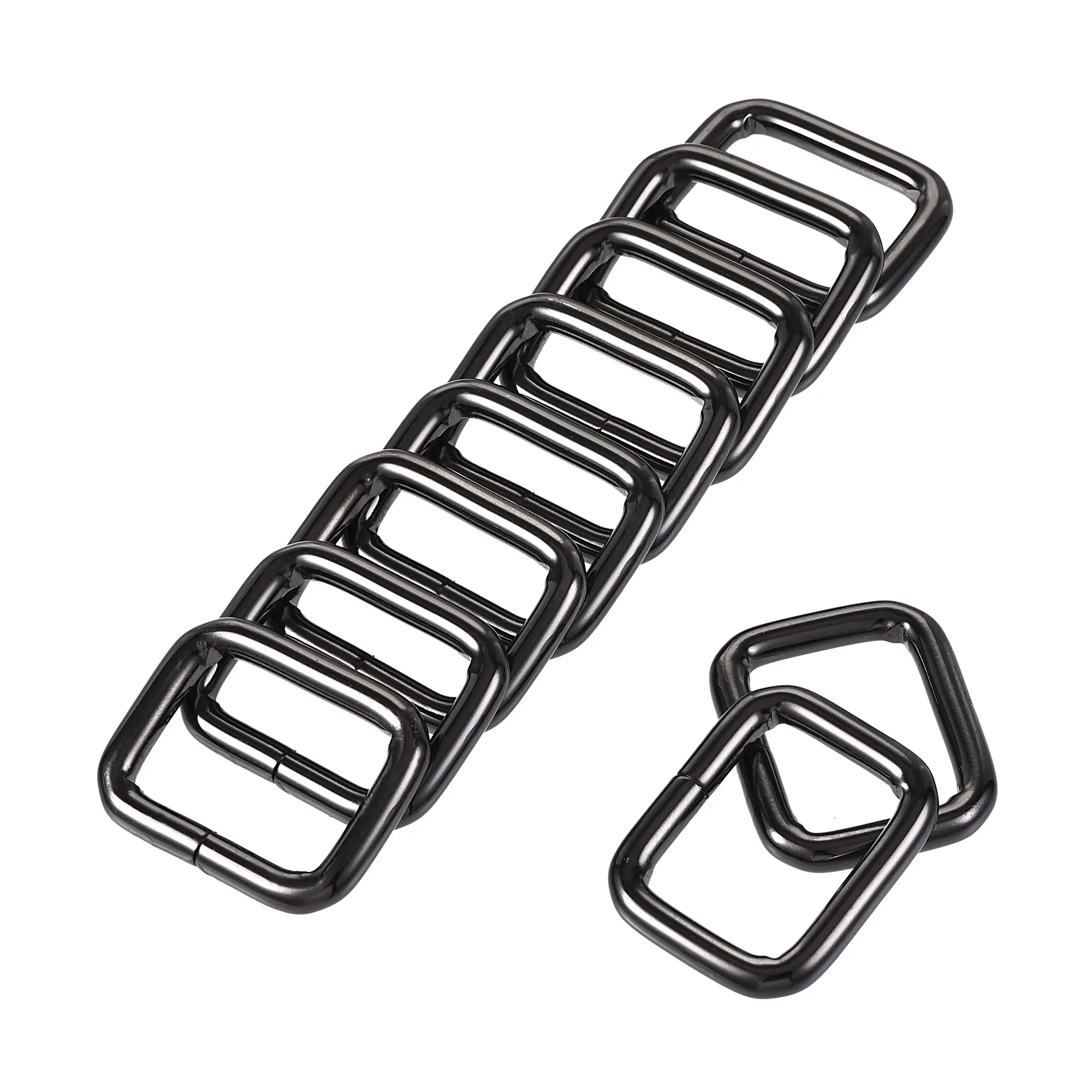 

Uxcell Metal Rectangle Ring Buckles 26x19mm for Bags Belts DIY Black 20pcs