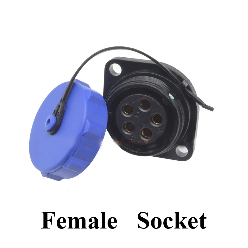 Female Socket Разъем Weipu SP21 2 3 4 5 7 9 12 Pin IP68 штекер кабеля Женский 2-отверстие фланец разъем SP2110/P* SP2113/S - Цвет: Female Socket