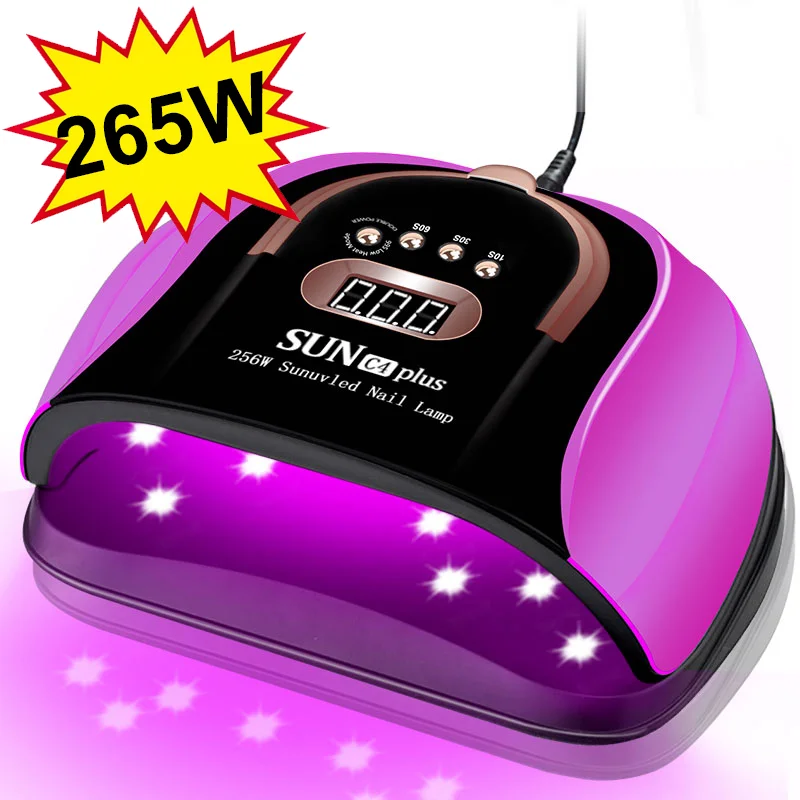 

256W Lampara UV LED Nail Lamp for Drying Nails Pedicure with 57 LEDs Nail Dryer Machine Professional UV Lampe for Manicure Salon