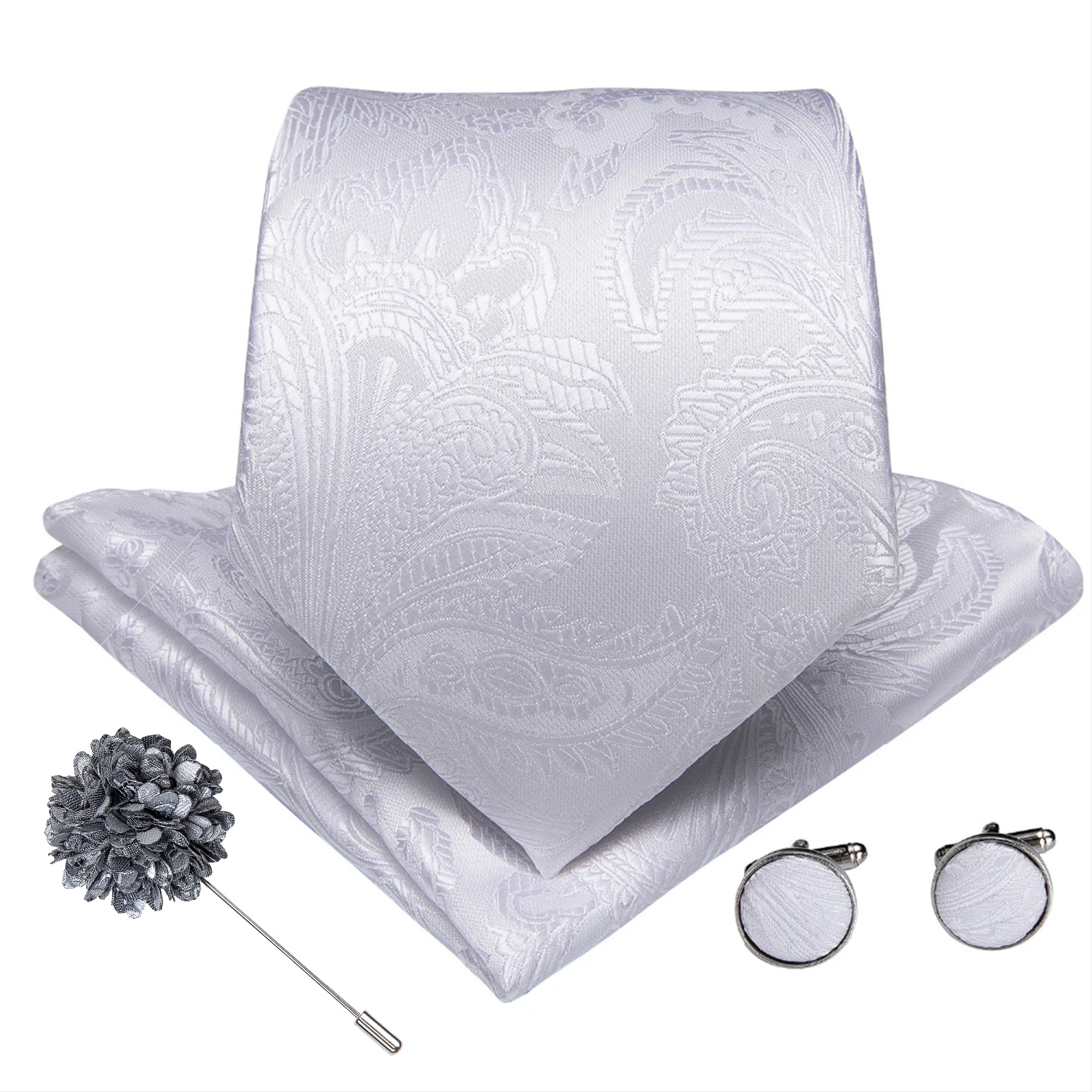 Мужской галстук носовой платок запонки DiBanGu 4 шт. в комплекте роскошные