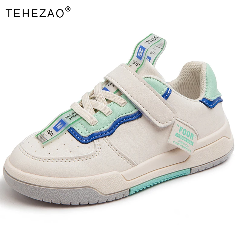 

TEHEZAO Four Seasons Kids Board Shoes Velcro Light Running Shoes Wear-Resistant Non-Slip Outdoor Sports Shoes Boys Girls Shoes