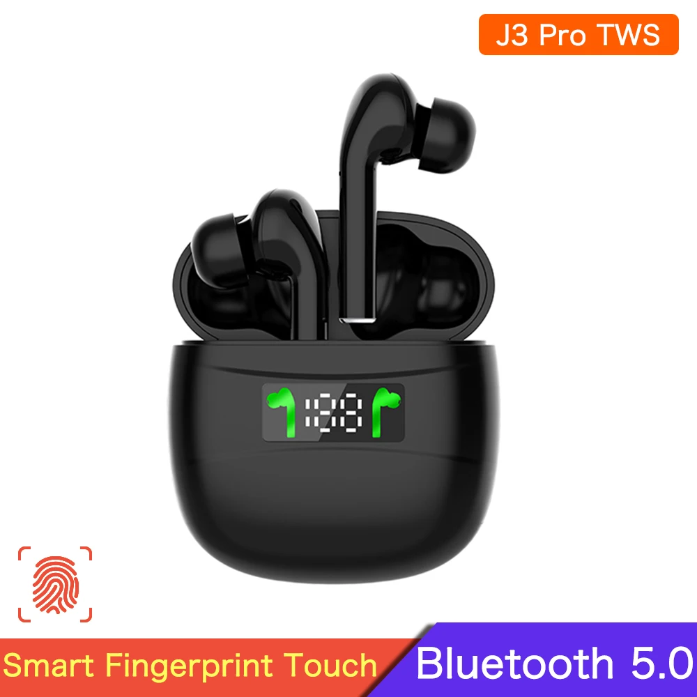 

J3 TWS Wireless Earphones J3 Pro TWS Bluetooth Headphones IPX7 Waterproof Earbuds LED Display HD Stereo Built-in Mic For Xiaomi