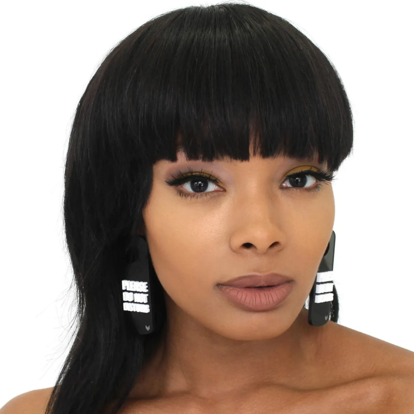 Крутые европейские Гипербола Смешные символ Черная Пластина знак буквы серьги