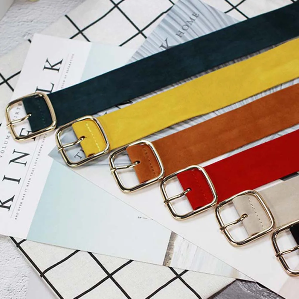 

2019 Retro Velvet Square Buckle Decorative Belt Buckle Waist Belts Girls String Waistband Belt For Women Dress Jeans Pants
