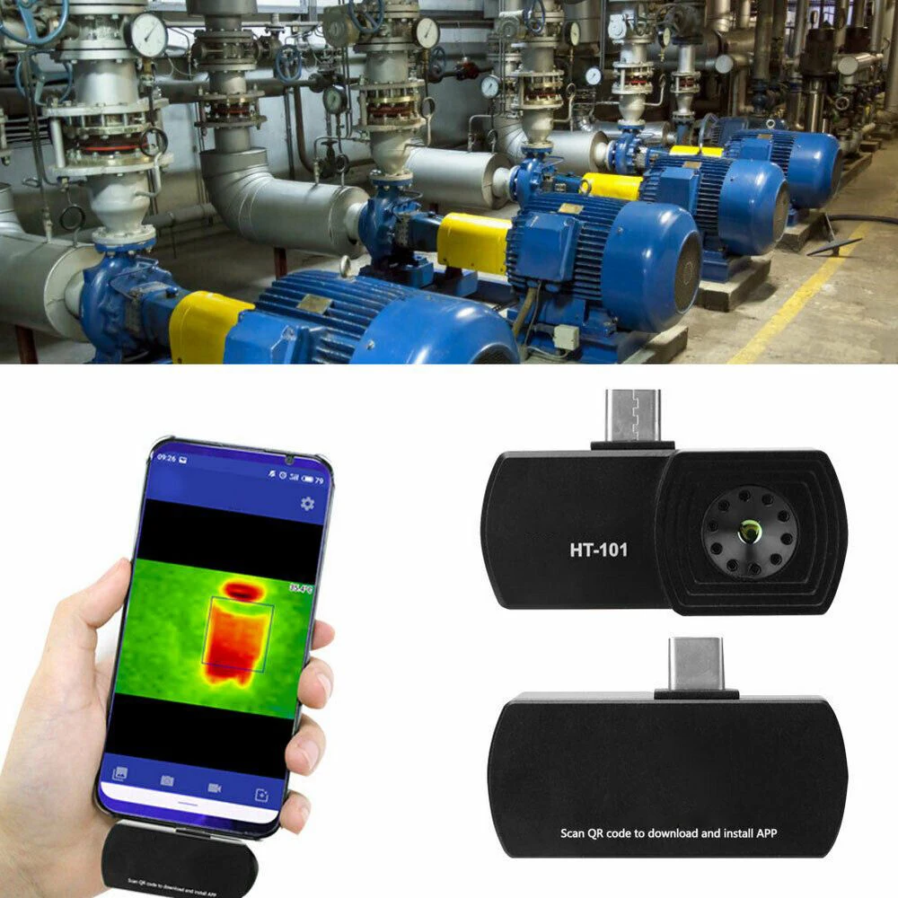 

Thermal Imager Camera HT-101 Thermometer Meter Handheld Detection Mobile Phone Infrared High Thermal Camera for Android New