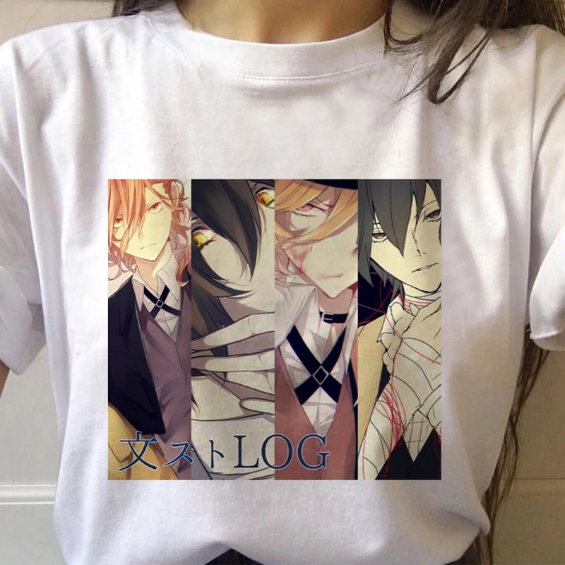 Bungo Stray Dogs принт Harajuku Япония уличная одежда с мотивами из аниме повседневная