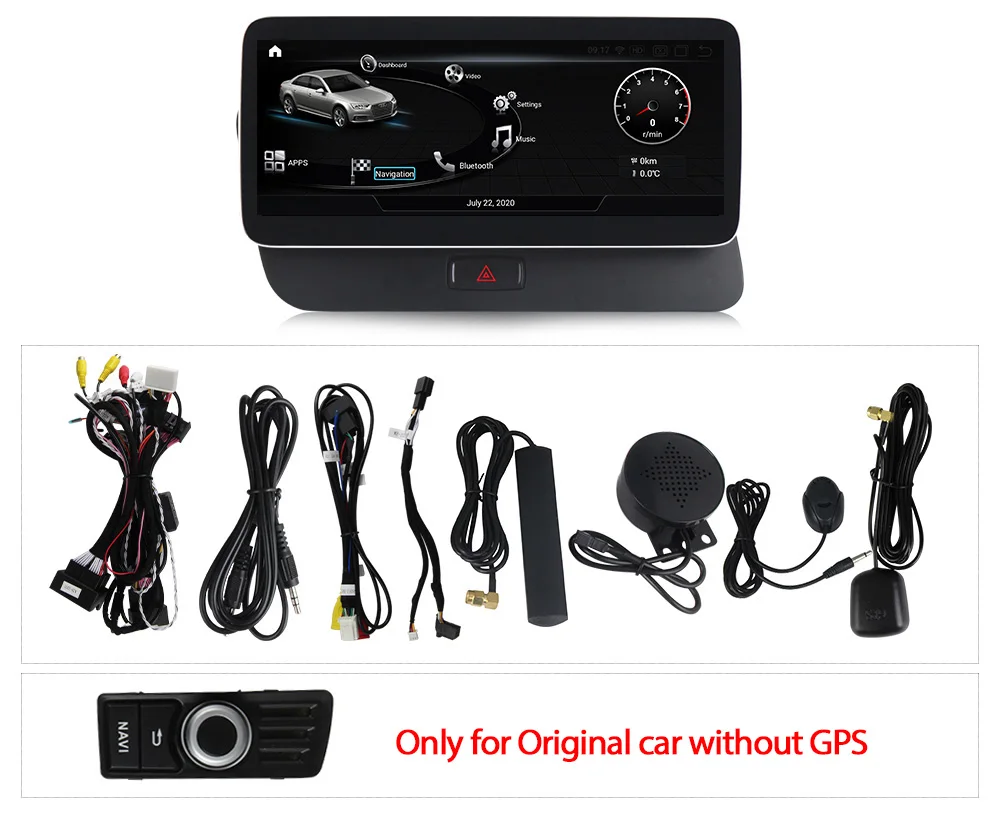 Navifly Android 10 0 25 дюймов gps навигация автомобильный DVD плеер мультимедийный для Audi Q5 8R