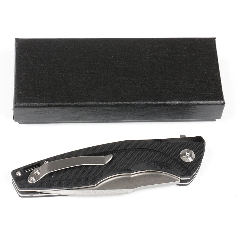 

Hunting Folding Outdoor Knife D2 Steel Blade G10 Handle Tactical Camping Portable Self Defense Survival Rescue Knives EDC Tool