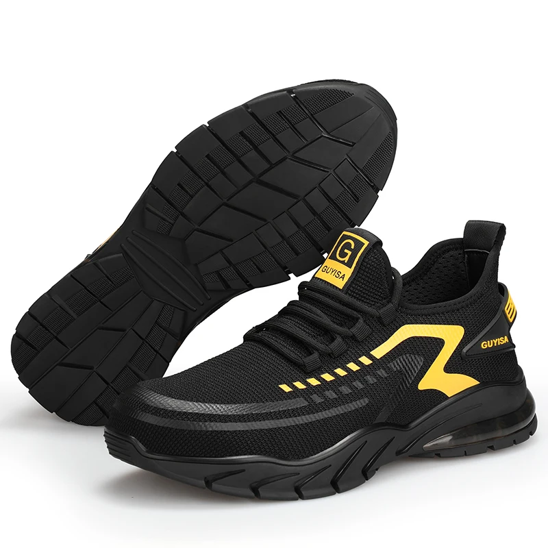 Мужские удобные защитные рабочие ботинки со стальным носком непробиваемые и