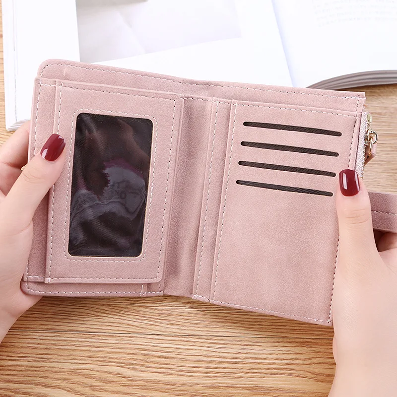 Korea Women's Wallet Short Women Coin Purse Wallets Bag For Woman Card Holder Small Ladies Wallet Female Hasp Mini Clutch 2021