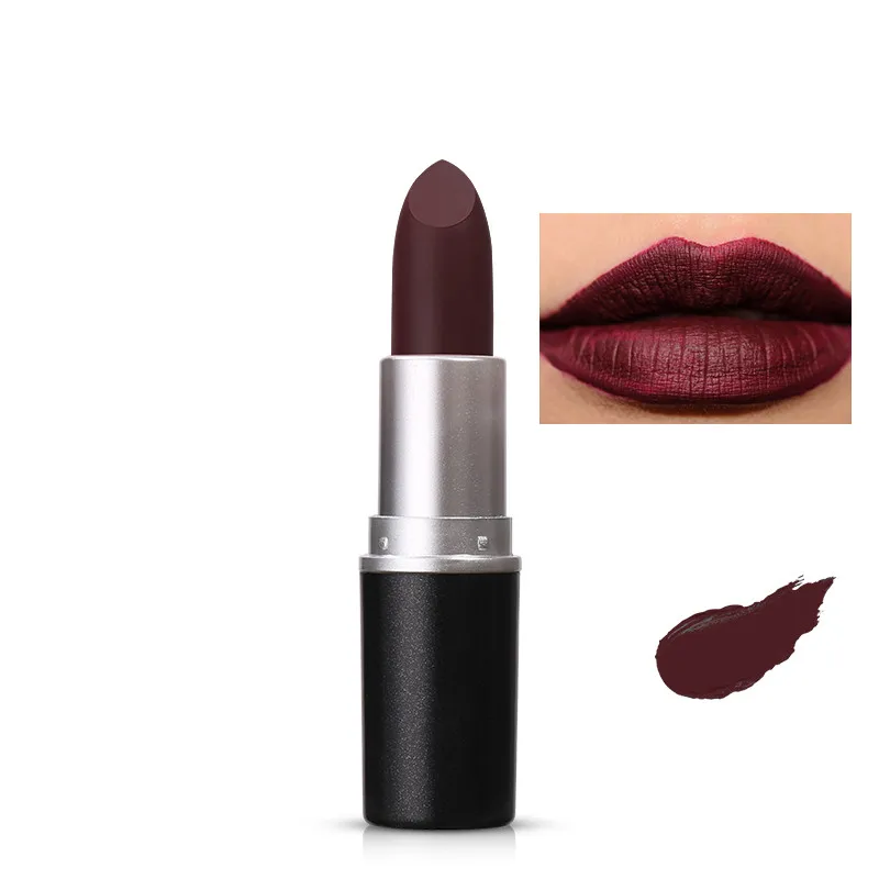 Матовая губная помада макияж Maquillaje водостойкая Макияж Черная губная помада