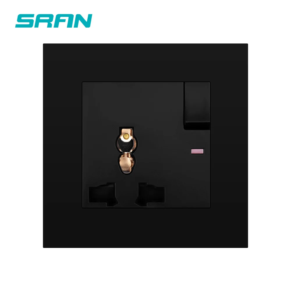 SRAN универсальная 3 контактная многофункциональная настенная розетка с