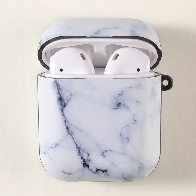 Мраморный гранитный Мягкий силиконовый чехол для Airpods изображение камня