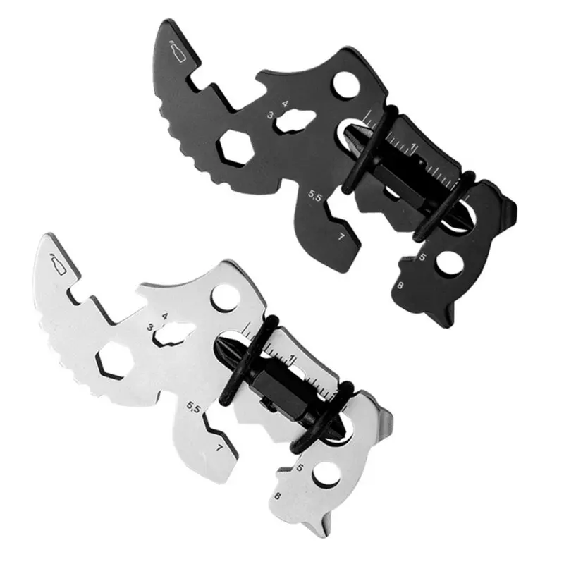 

Multifunction EDC Card Tools Stainless Steel Outdoor Tools Carabiner Clip Bottle Opener Keychain Ring Climbing Accessories
