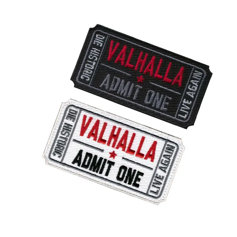 1 Piece Embroidery Badge Valhalla Warlock Wix Mad Madison Denim Jacket Decoration Patch To Send Face Black White 7.62 *5.08cm | Дом и сад
