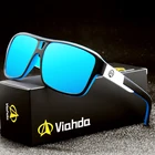 Новые поляризованные солнцезащитные очки Viahda для мужчин и женщин, спортивные очки HD, солнцезащитные очки с квадратным отражающим покрытием для улицы