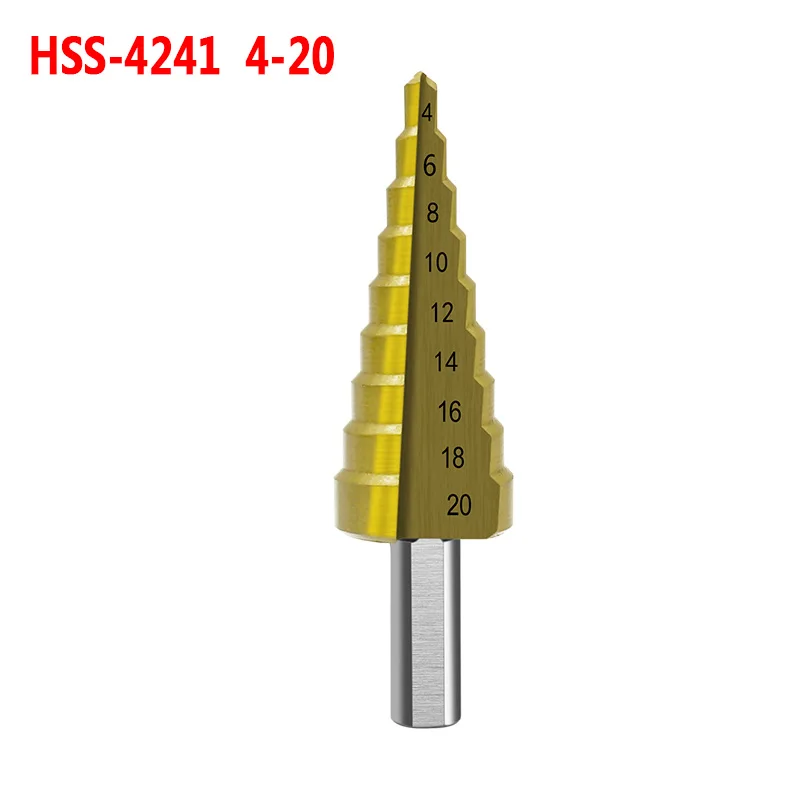 4-20mm Triangle HSS шаг сверла титановое покрытие 4-12 мм 4-22 мм 4-32 мм конус отверстие резак 1/" Шестигранная ручка треугольник ручка бит для металла дерева - Цвет: 4-20mm Triangle