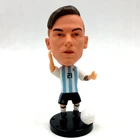 Soccerwe футбольная кукла высотой 2,55 дюймов, AR 21 # Dybala, фигурки с мячом, синий, белый комплект
