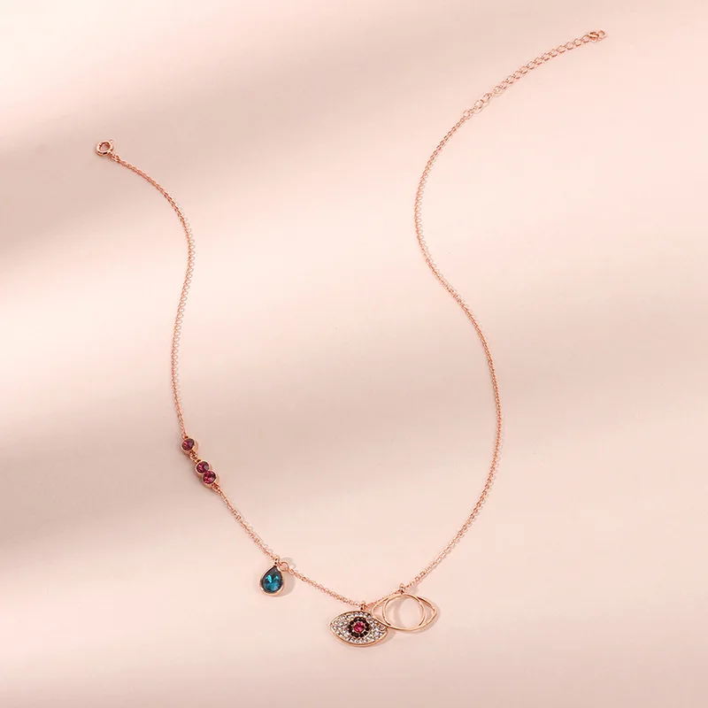 

Europe and the United States popular big devil eye necklace female fashion necklace collar bone chain pendant jewelry