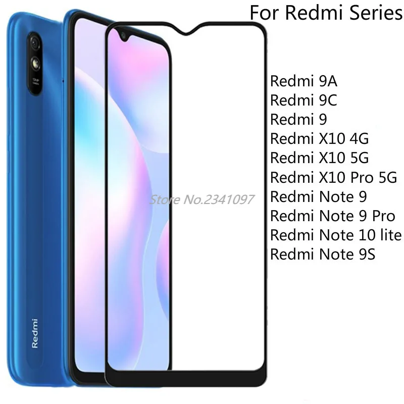 2 шт. чехол из закаленного стекла для Xiaomi Redmi Note 9 9S X10 Pro 4G 5G защитная пленка экрана