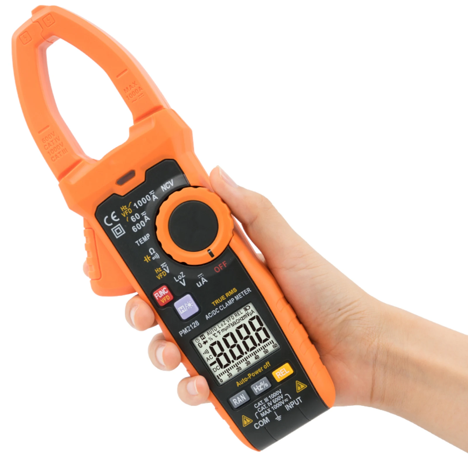 

PM2128 Alternating Current Clamp Meter Current Clamp High Precision Handheld Voltmeter Non-Contact Digit Resistance Meter