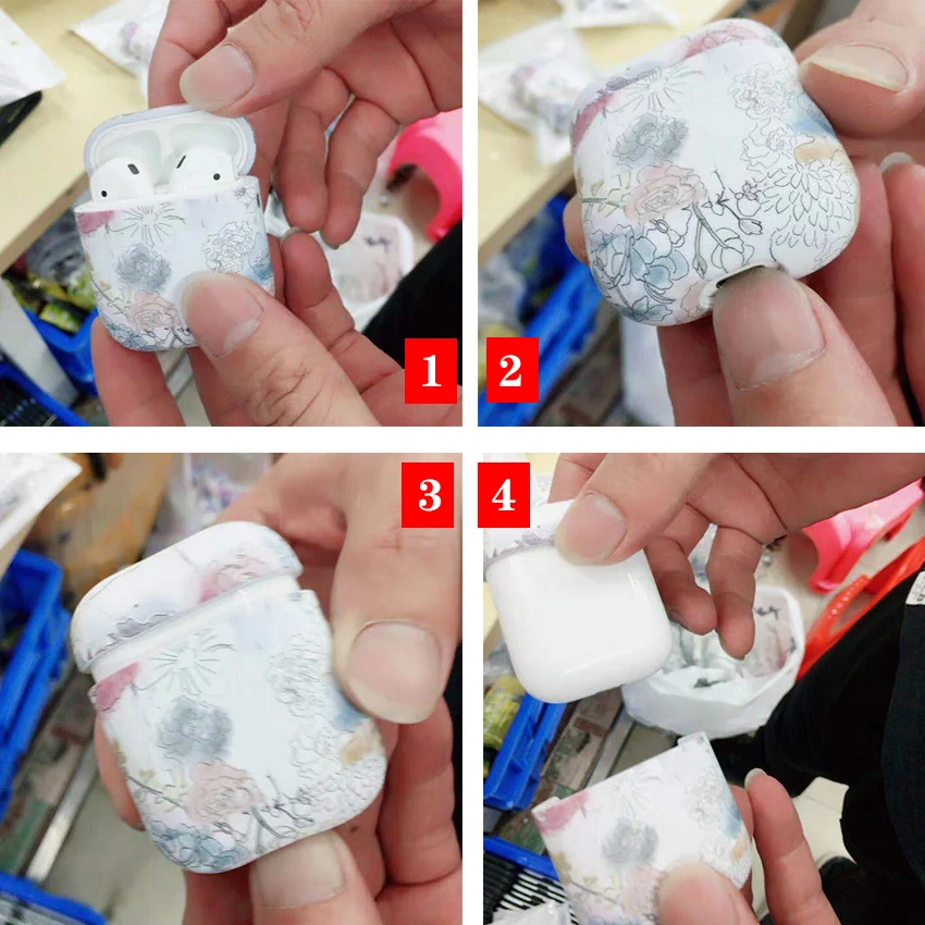 For AirPods Pro Case Earphone Case Gradient Rainbow Color /flower Protective case fundas For Air pods 1/2 cover for 에어팟 케이스 capa