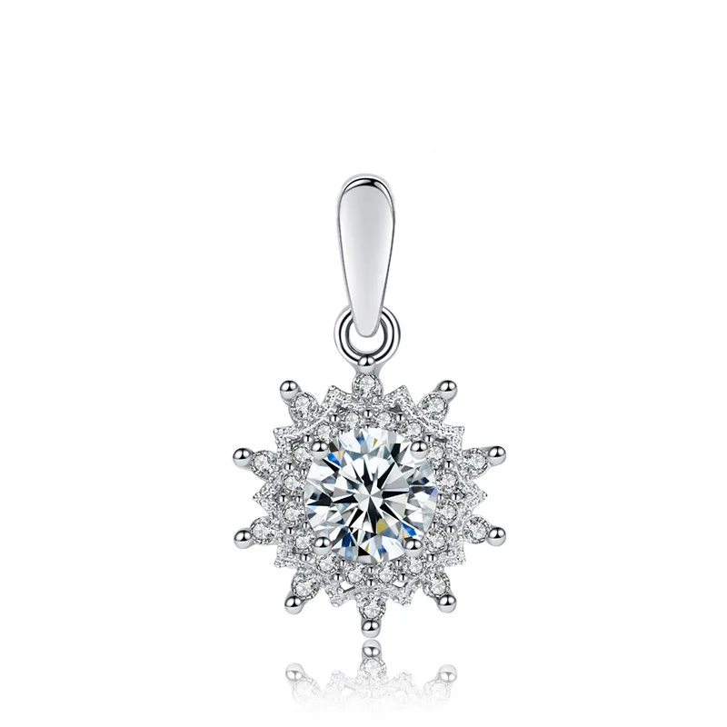 

Ladies 2021 Star Imitation Moissan Diamond Necklace Snowflake Money Pendant Clavicle Chain Zircon Copper Gold Plated Wholesale