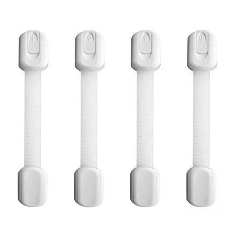 

4Pcs White Multifunctional Adjustable Bolt Locks Cabinet Lock with Fireproof Document Storage Bag