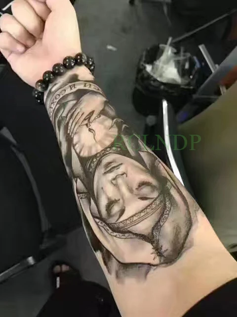 Водостойкая Временная тату-наклейка христианская благословная Дева Мария