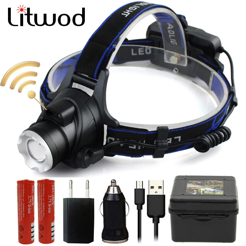 Litwod Z20 ИК датчик XM L2 U3 T6 5000lm светодиодный головной светильник фонарь на голову