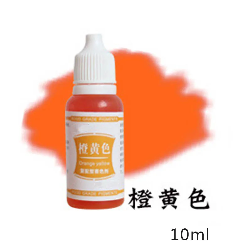 OrangeYellow 10 мл Макарон крем десерт еда съедобный цвет пигмент DIY торт Печенье Кондитерские съедобные пигмент ручной работы цвет ing ингредиенты питания - Цвет: OrangeYellow