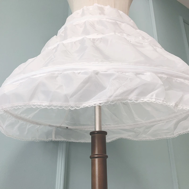 Белая воздушная юбка принцессы для девочек средней длины Тюлевое платье на