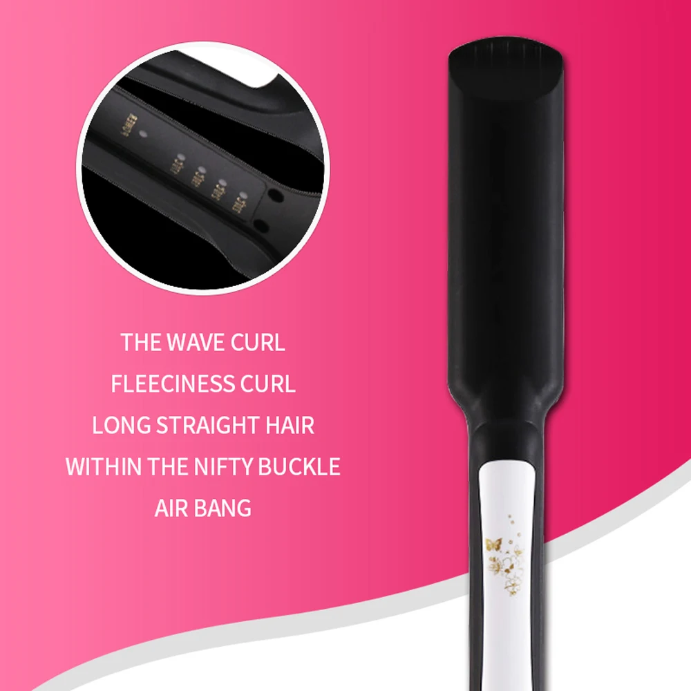 Выпрямитель для волос с четырьмя зубьями регулировка температуры керамический