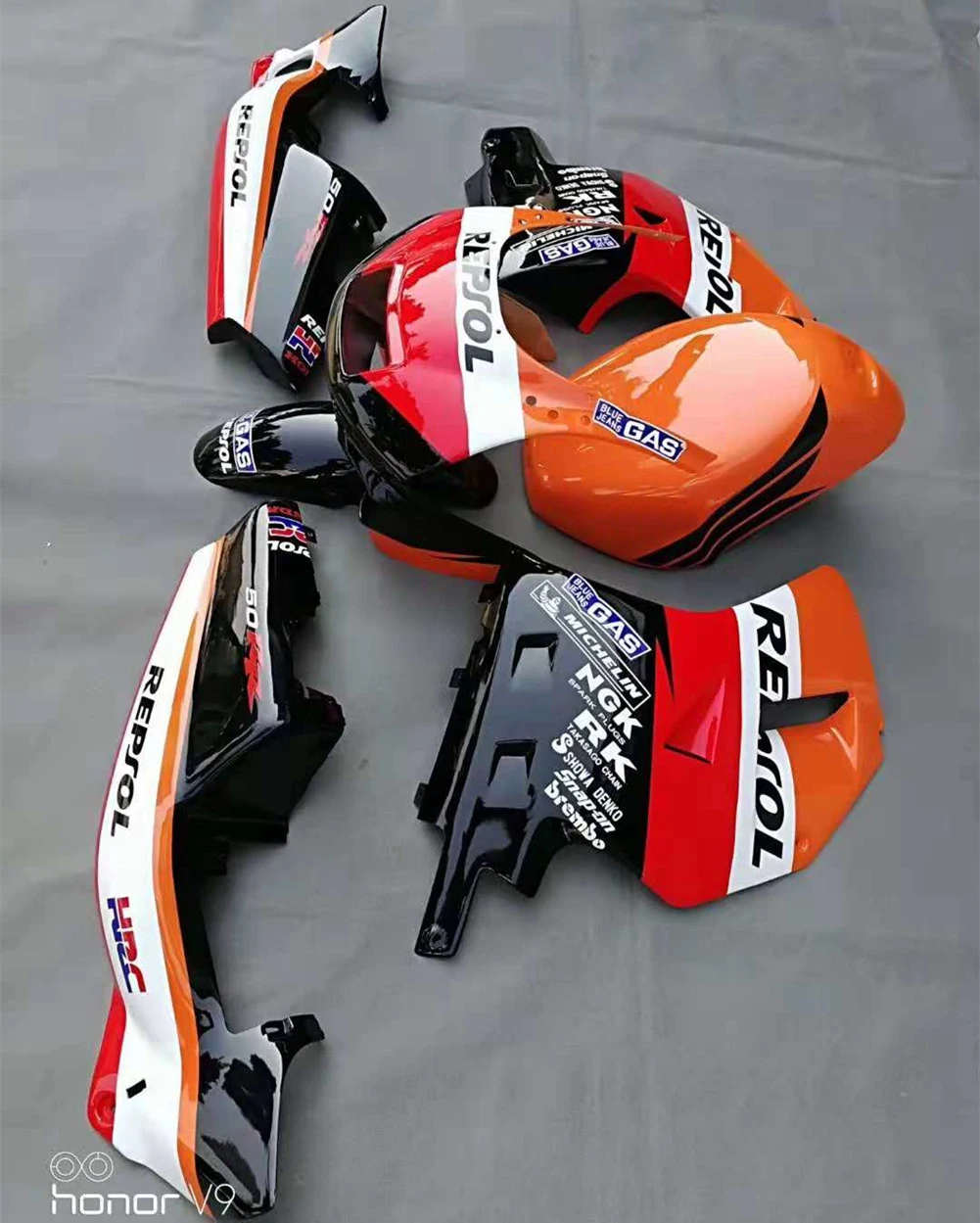 NS-1 Кузовные обтекатели литьевого формования, покрашенные боковые панели, защита крыла и брызговик с крышкой бака для Honda NS1 Single Headlight on.