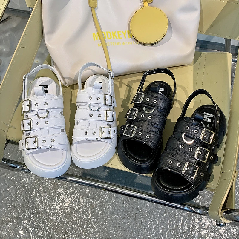 

Summer Sandals Joker Casual Platform Shoes Open Toe Outdoor Wear-resistant Anti-slip Increased Platform Shoes Sandals Women