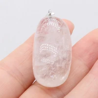 natural gem stone clear quartz crystal pendant handmade crafts diy necklace jewelry accessories exquisite gift making for woman