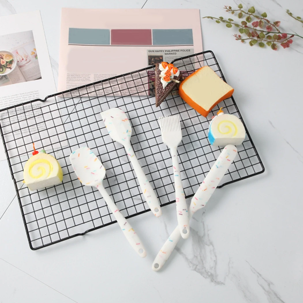 

6PCS Silicone Baking Tool Set Universal Assorted Cream Spatula Pastry Brush Cake Baking Mixing Tool DIY Baking Tool