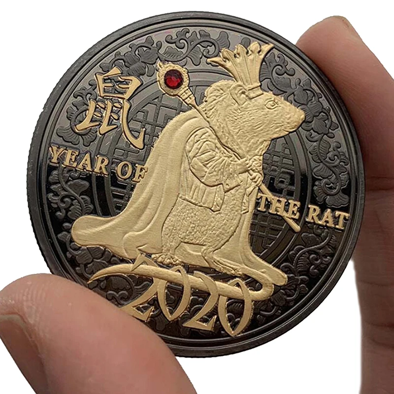 2020 год крысы Вызов Монета Китайский Зодиак сувенир коллекция монет искусство
