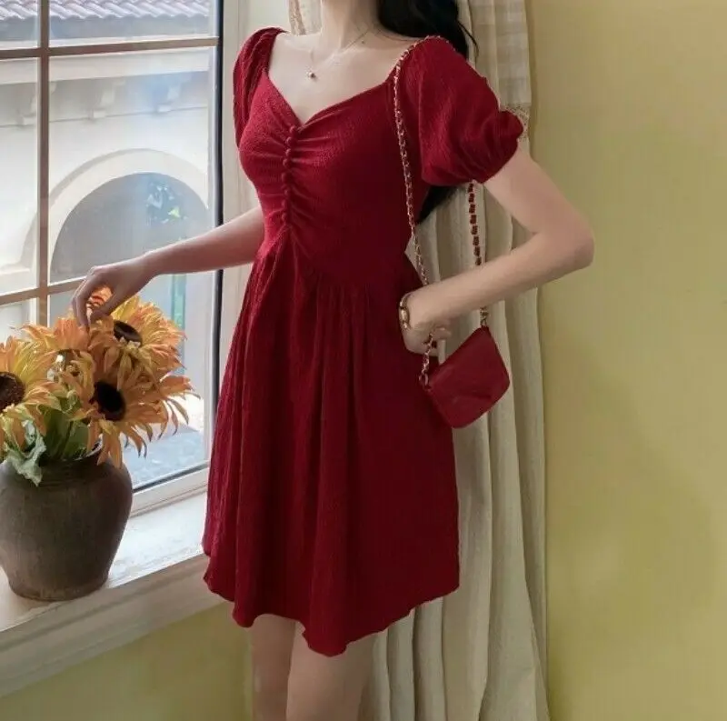 Для женщин Летнее сексуальное платье с открытыми плечами рукавами-фонариками