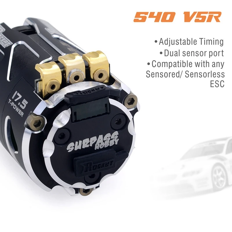 

Motor SURPASS HOBBY Rocket 540 V5R SPEC 17.5T Sensored Brushless Motor Racing Motor 540 SP-054000-77