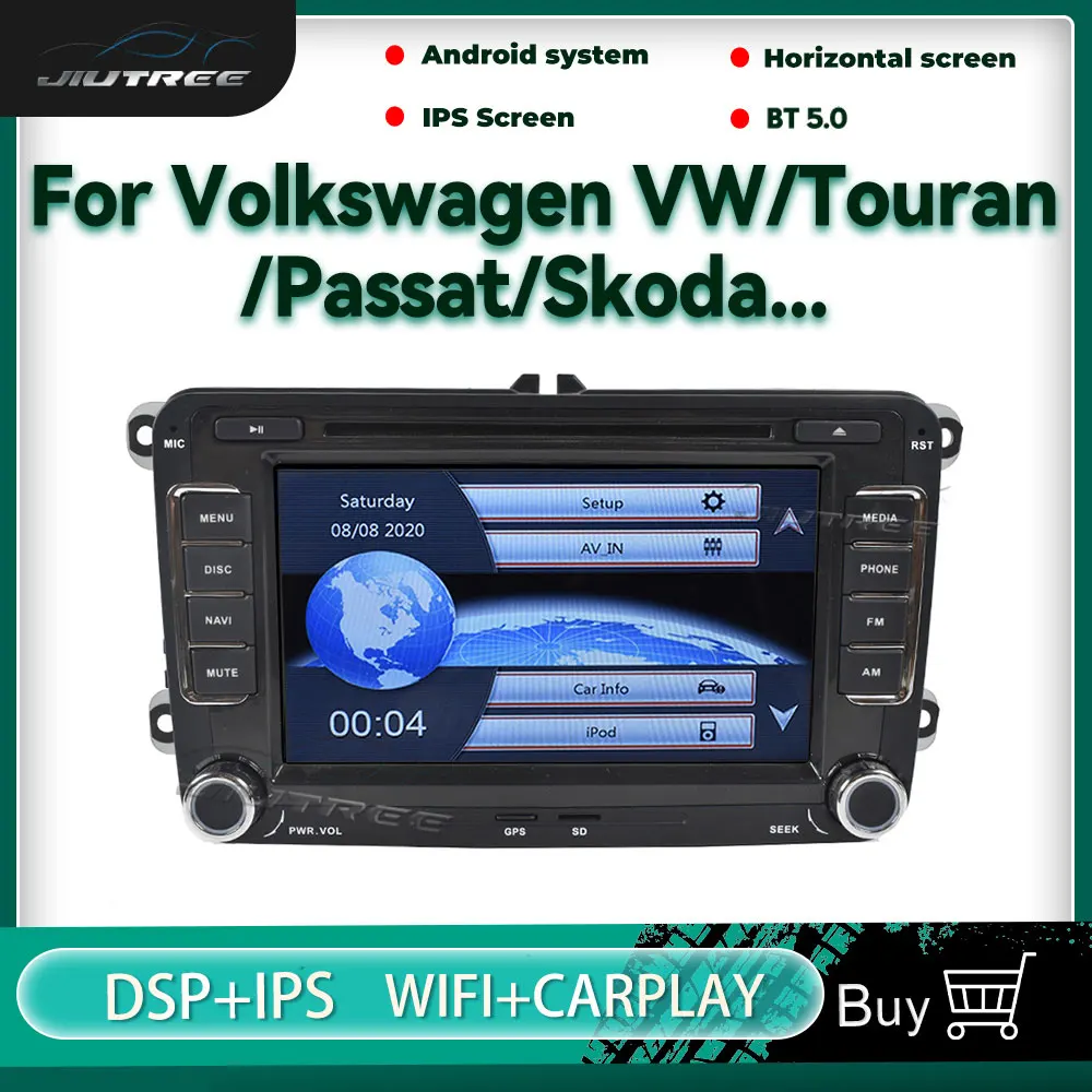 

Автомобильное радио 8 дюймов Android10 для Volkswagen VW Touran Passat Skoda, универсальный GPS-навигатор, мультимедийный плеер, автомагнитола