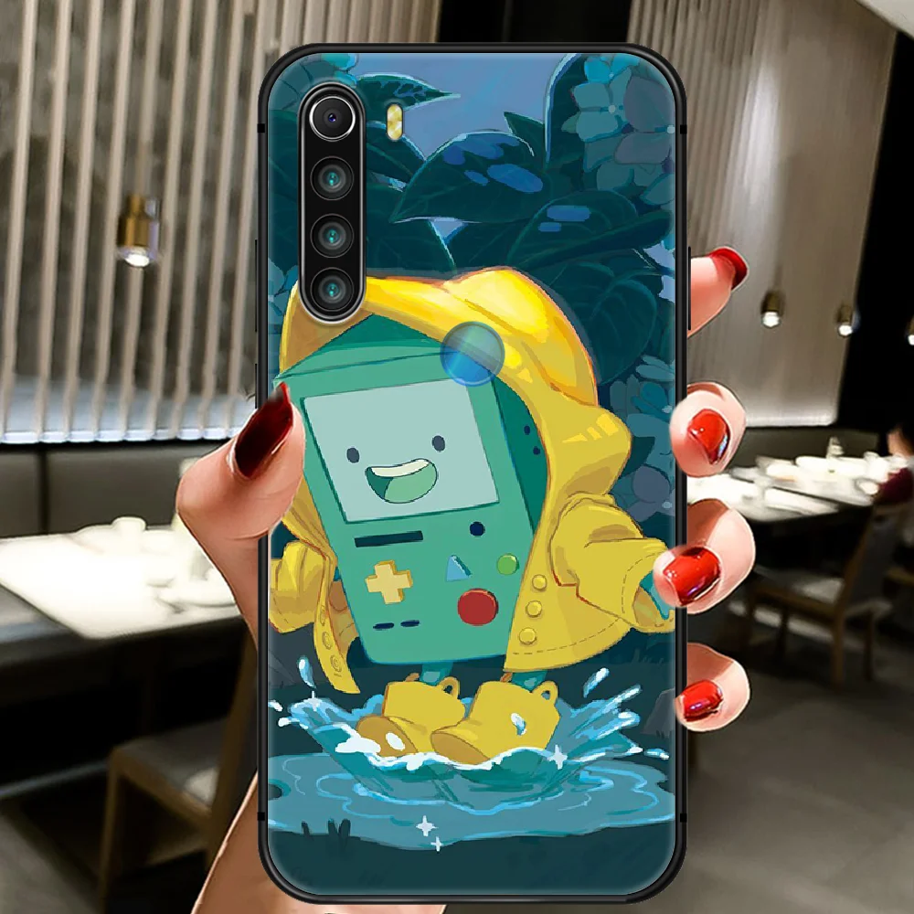 

Cartoon Adventure Time Phone Case Cover Hull For XIAOMI Redmi 7a 8a S2 K20 NOTE 5 5a 6 7 8 8t 9 9s Pro Max black Cover Painting